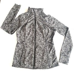 Member's Mark Black/Gray Athleisure Jacket Poly/Spandex Full Zip Wm's Sz M